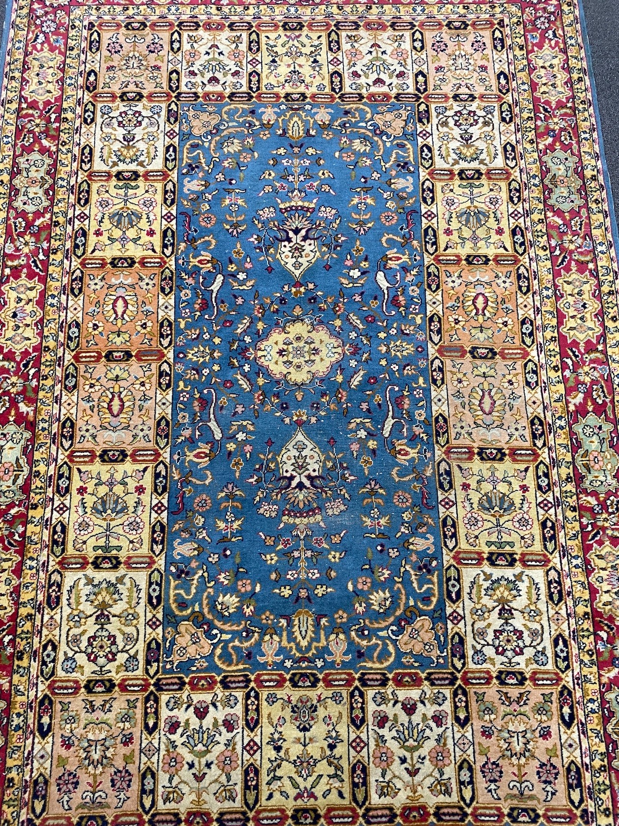A North West Persian blue ground rug, 234 x 154cm